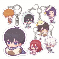 8 Styles Blue Lock Cartoon Anime Acrylic Keychain