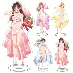4 Styles Rented Girlfriend Cartoon Anime Acrylic Standing Plate