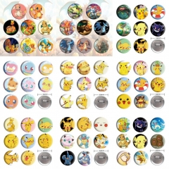 (8PCS/SET) 10 Styles 58MM Pokemon Cartoon Anime Alloy Badge Brooch