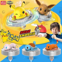 6 Styles Pokemon Cartoon For Kids Gyro Groscope Toy Anime Figure