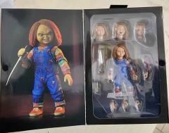 NECA鬼娃回魂恰奇Chucky cult恰吉豪华版恐怖鬼娃娃人偶手办模型盒装包装23.3公仔高度10cm