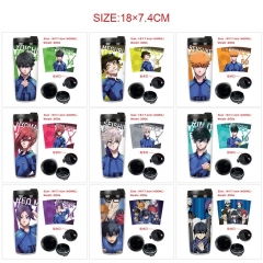 10 Styles Blue Lock Cartoon Pattern Mug Anime Plastic Water Cup