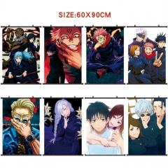 60*90CM 11 Styles Jujutsu Kaisen Wall Scroll Cartoon Pattern Decoration Anime Wallscroll