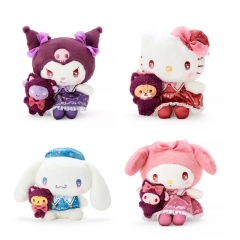 12-20CM 4 Styles Sanrio Hello Kitty Melody Kuromi Cinnamoroll Cartoon Anime Plush Toy Pendant