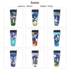 索尼克 10 动漫双层隔热随手杯水壶水杯350ML