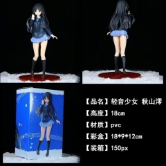 轻音少女秋山澪高18cm材质PVC彩盒尺寸18X9X12cm装箱数量150pcs