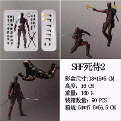 漫威复仇者联盟 SHF死侍2可动盒装手办高16cm 一箱90个 18*15*5cm