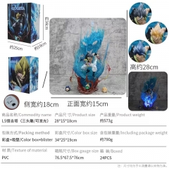 带电 七龙珠GKLS悟吉塔三头雕 可发光 盒装手办 高约28cm 一箱24个重790克