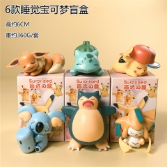 6PCS/SET 6CM Pokemon Cartoon Blind Box Anime PVC Figure Toy