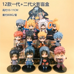 12PCS/SET 10-11CM Naruto Cartoon Blind Box Anime PVC Figure Toy