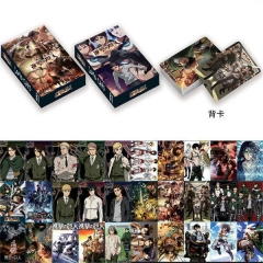 动漫周边 进击的巨人双面30张小卡 LOMO卡 盒装照片卡