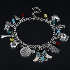 Disney Lilo Stitch Fashion Jewelry Bangles Anime Alloy Bracelet 30g
