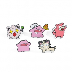 5 Styles Pokemon Anime Alloy Brooch