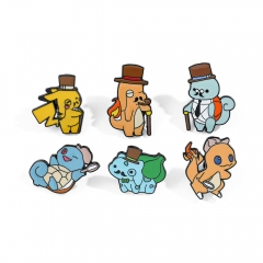6 Styles Pokemon Ni turtle Anime Alloy Brooch