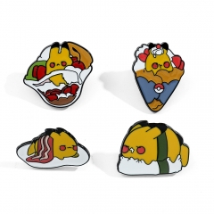 4 Styles Pokemon Detective Pikachu Anime Alloy Brooch