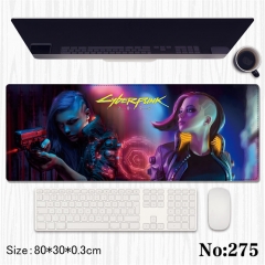 2 Styles 80*30*0.3CM Cyberpunk 2077 Cartoon Anime Mouse Pad