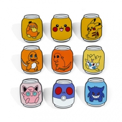 9 Styles Pokemon zip-top can Anime Brooch