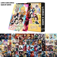 60张鬼灭盒装双面小卡 动漫周边 照片卡 LOMO卡 贺卡