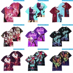新款跨境Hazbin Hotel地狱客栈3D数码印花短袖T恤一件批发
