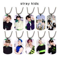 stray kids 10 精品动漫双面全彩印花军牌项链