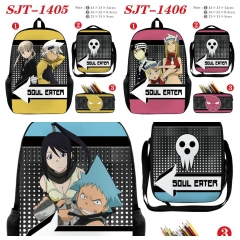 3 Styles Soul Eater Cartoon Anime Backpack Bag+Lunch Bag+Pencil Bag