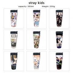 stray kids 9 动漫双层隔热随手杯水壶水杯350ML