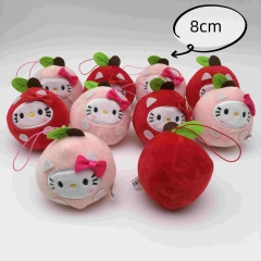 10PCS/SET 8CM Hello Kitty Anime Plush Toy Pendant