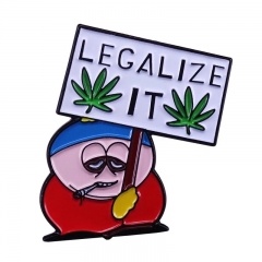 欧美周边动漫南方公园卡通胸针Legalize It 埃里克卡特曼徽章别针