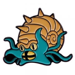 宝可梦动漫角色多刺菊石兽胸针学生书包装金属徽章配饰别针 批发