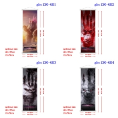2 Sizes 4 Styles King Kong vs. Godzilla Wall Scroll Cartoon Pattern Decoration Anime Wallscroll