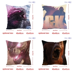 2 Sizes 6 Styles King Kong vs. Godzilla Cartoon Square Anime Pillow Case