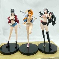3 Styles18CM One Piece Boa Hancock Nami Robin Fashion PVC Anime Figure Toy