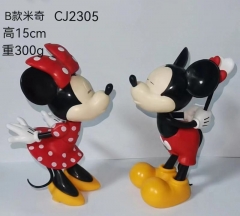2PCS/SET 15CM Disney Mickey Mouse Cartoon Anime PVC Figure Toy Doll