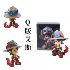 16CM One Piece Ultrablue Q Portgas D Ace PVC Anime Figure Toy