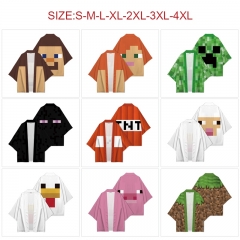 15 Styles Minecraft Anime 97% Polyester+3% Spandex Material Kimono Cloak