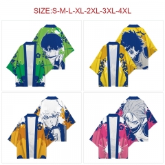 8 Styles Blue Lock Anime 97% Polyester+3% Spandex Material Kimono Cloak