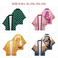 7 Styles Demon Slayer: Kimetsu no Yaiba Anime 97% Polyester+3% Spandex Material Kimono Cloak