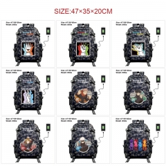 9 Styles Jujutsu Kaisen Anime Cosplay Cartoon Canvas Colorful Backpack Bag With Data Line Connector