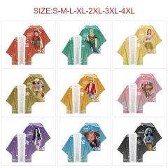 10 Styles One Piece Anime 97% Polyester+3% Spandex Material Kimono Cloak