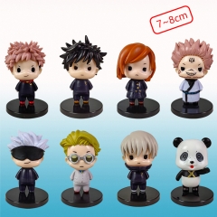 8pcs/set Jujutsu Kaisen Cartoon Model Toys Statue Anime PVC Figure