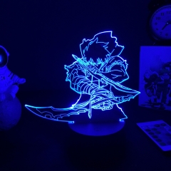 跨境专供我独自升级系列3d裂纹七彩遥控创意礼品触摸亚克力小夜灯