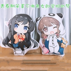 动漫青春期笨蛋猪头少年不做会梦到兔女郎学姐的梦毛绒玩具抱枕