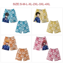 7 Styles（S-4XL）Blue Lock Anime 97% Polyester+3% Spandex Material Beach Pants