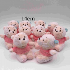 10PCS/SET 14CM Winnie the Pooh Anime Plush Toy Pendant