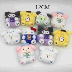 10PCS/SET 12CM Sanrio Kuromi Cartoon Anime Plush Toy Pendant