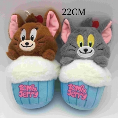 (2个一套) 22CM 猫和老鼠毛绒玩具公仔8寸娃娃机玩偶摆件