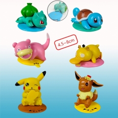 6PCS/SET 4.5-8CM Pokemon Cartoon Anime PVC Figures