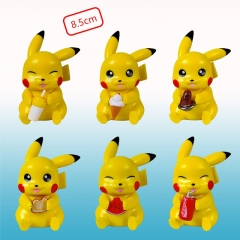 6PCS/SET 8.5CM Pokemon Cartoon Anime PVC Figures