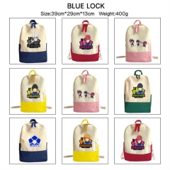 7 Styles Blue Lock Cartoon Anime Canvas Backpack Bag