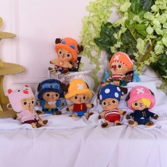 12cm 12 Styles One Piece Cartoon Anime Plush Toy Pendant